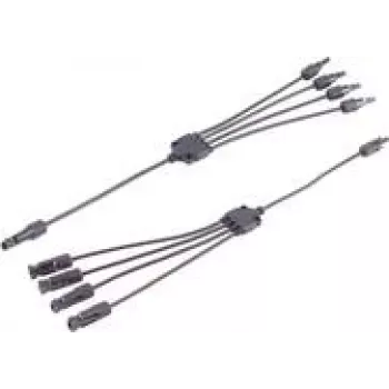 shiverpeaks ®-PV4 T-adaptera kabeļu komplekts, 4/1, 4mm², melns/melns, 30cm (BS02-21034)