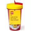 Krūze ar salmiņu Room Copenhagen LEGO Iconic Girl Bright Red 500 ml (sarkana/dzeltena)