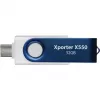 Xporter X550 32GB, USB zibatmiņa zila/balta, USB-A un USB-C 3.2 Gen 1