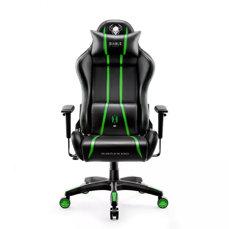 Diablo X-One 2.0 Normal Size Gaming chair Melns, zaļa