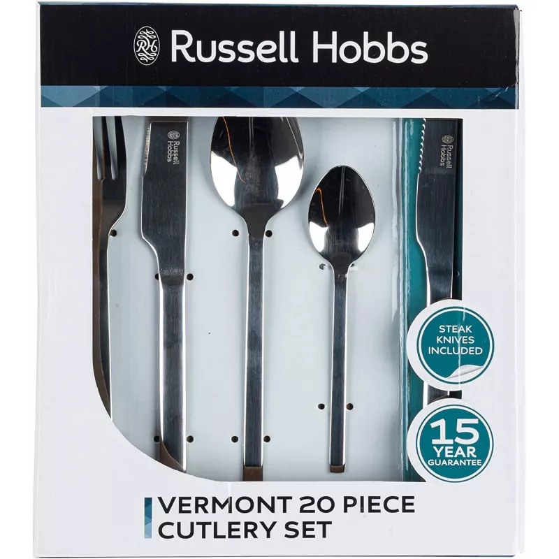 Galda piederumu komplekts Russell Hobbs RH00855EU — 20-daļīgs nerūsējošā tērauda servīze