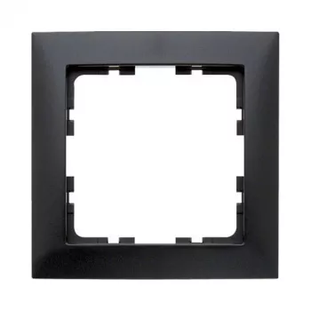 Sienas plāksne/slēdža pārsegs Berker 10119949 — Antracīta krāsas termoplastmasa, bez skrūvēm, 80,5×80,5 mm