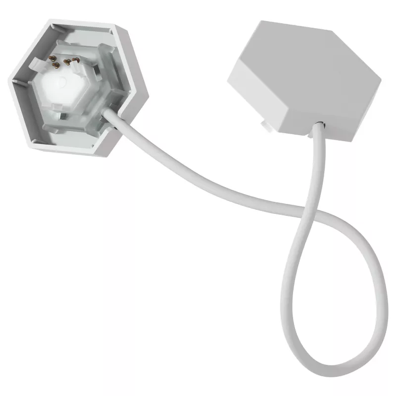 Apgaismojuma savienotājs Nanoleaf Flex — balts, 0,24 m kabelis, 3 gab. iepakojumā