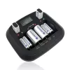 Baterijas lādētājs everActive NC-900U Universal DC — lādē AA, AAA, C, D, 9V, līdz 6 šūnām, melns