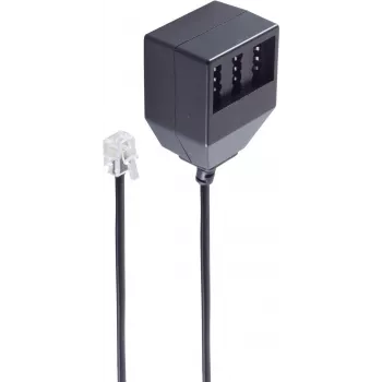 telefona kabelis ShiverPeaks BS71018-1 0,2 m melns