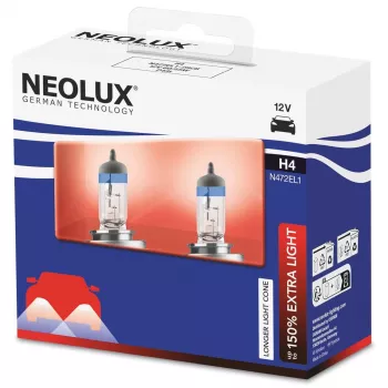 Halogēnspuldze Neolux H4 Extra Light 2 gab. — 12V 60/55W