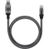 Techly ICOC U3A-RJ45-010 tīkla kabelis Melns, Sudrabs 1 m Cat6 F/UTP (FTP)