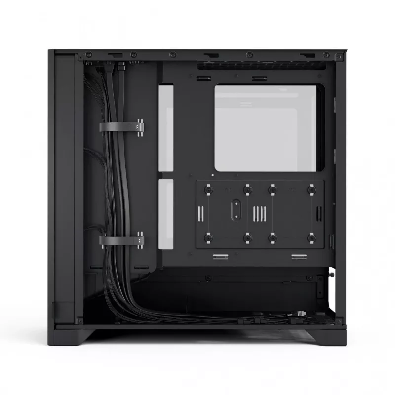 Fractal Design Pop 2 Air Melns Solid mid-tower datora korpuss — ATX atbalsts, 3x 120 mm priekšējie ventilatori, 2,5/3,5 collu diskdziņu nodalījumi, 215×481×462 mm