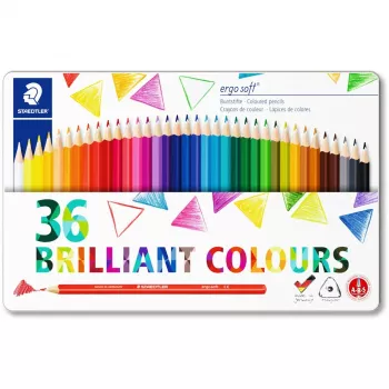 Krāsainie zīmuļi Staedtler Ergosoft 157 Daudzkrāsu 36 gab.