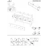 Chest of drawers cama meble Cama 4D MOUNTAIN 204x40x72 cm — Melns & gold, MDF/particle board
