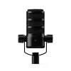 Studijas mikrofons RØDE PodMic USB — kardioīds XLR/USB, 24 bitu/48 kHz, USB-C, austiņu izeja, rotējoša skaļuma poga, melns