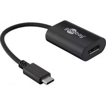 Goobay 38530 Kabeļa saskarnes adapteris USB-C uz DisplayPort melns (38530)