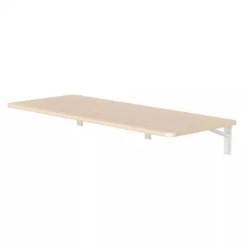 Pie sienas stiprināms salokāms plaukts MACLEAN MC-128 WD 100×40 cm ar koka apdari
