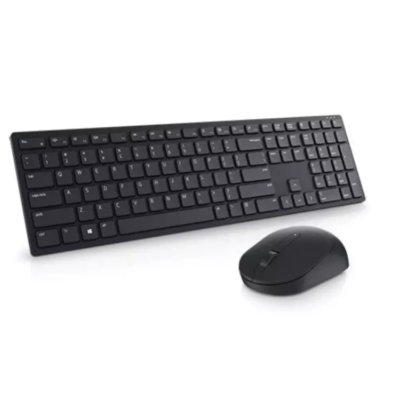 Bezvadu tastatūras un peles komplekts Dell KM5221W melnā krāsā, ar iekļautām baterijām