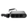 Automašīnas USB lādētājs SAVIO SA-024 — universāls mobilo ierīču lādētājs, ieeja 12–24 V, izeja 5 V, melns, cigarešu aizdedzinātāja ligzdai