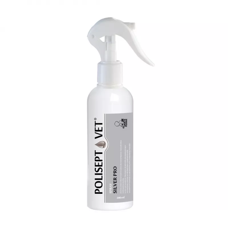Antiseptiskais aerosols JM Sante Polisept Vet Silver Pro 200 ml — veterinārais brūču un ādas aerosols dzīvniekiem