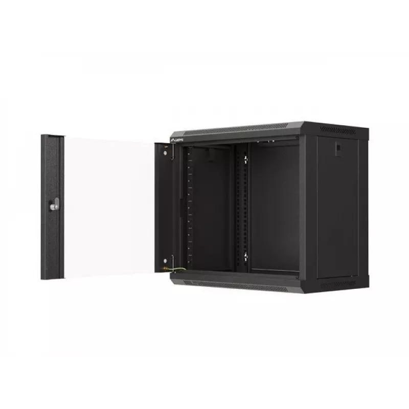 Sienas skapis LANBERG WF03-5309-10B, 9U, 500×350×540 mm, maks. slodze 60 kg, melns
