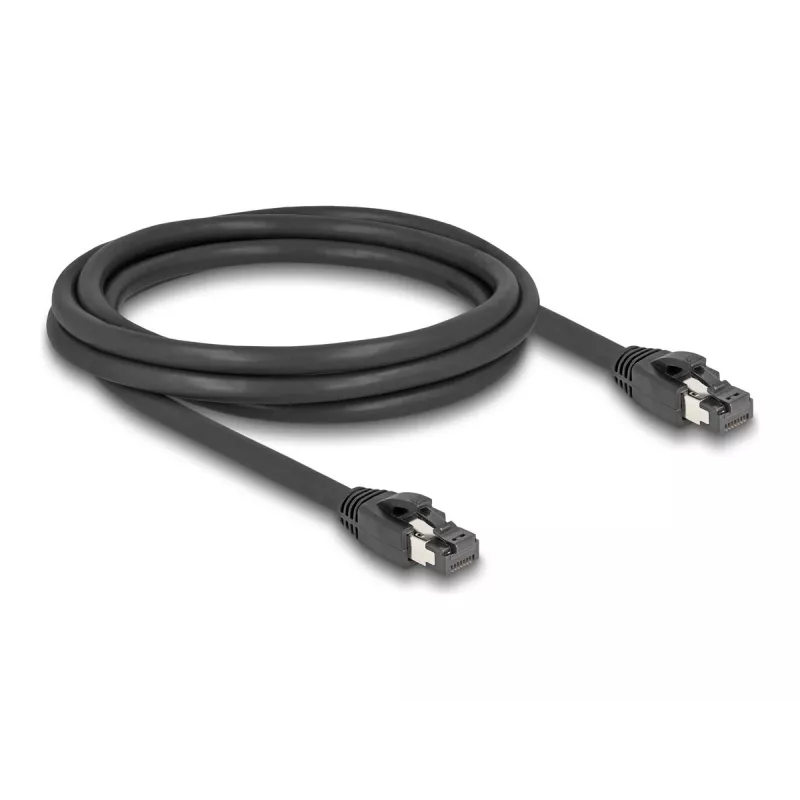 DeLOCK RJ45 tīkla kabelis Cat.8.1 S/FTP 2m 40Gbps Melns