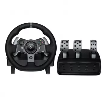 Logitech G920 Driving Force sacīkšu stūre ar pedāļiem Xbox One un PC, USB, melna (941-000123)