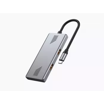 USB centrmezgls Gembird 4-portu USB 3.2 Gen 2 Type-C centrmezgls ar 4x Type-A un Type-C pieslēgvietām