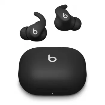 Ievietojamās bezvadu austiņas Apple Powerbeats Fit — IPX4 ūdensizturība, AKT, Bluetooth 1. klase, 7 h atskaņošana (30 h ar korpusu), skārienvadība, melna