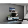 TV statīvs cama meble VIGO NEW 30/180/40, 1800×400×300 mm, melna virsma, skaidu plātņu rāmis