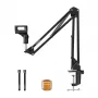 Boom microphone stand MAONO B01 (BA20) — desk mount base, Melns, max desk thickness 4.5 cm