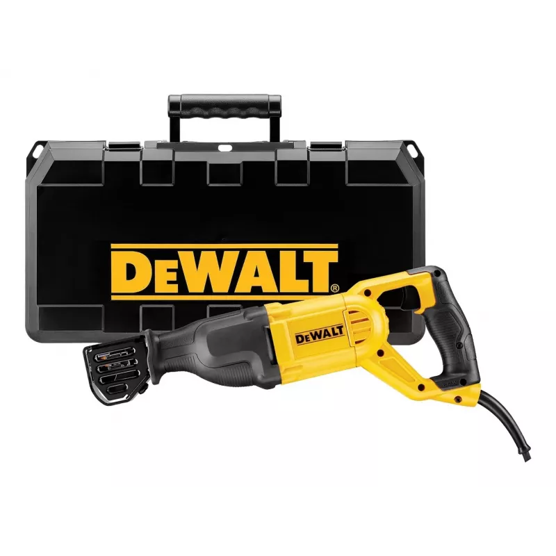 Virzuļzāģis DeWALT DWE305PK, 1100 W, gājiens 29 mm, maks. 2800 gājieni minūtē, griešanas dziļums kokā 280 mm, metālā 100 mm, svars 3,5 kg