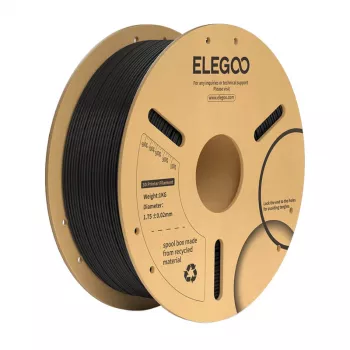 Filamenta spole Elegoo PLA+ melna – 1,75 mm, saderīga ar FDM 3D printeriem