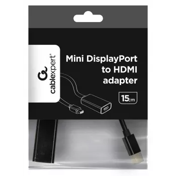 Gembird A-MDPM-HDMIF-02 video kabeļa adapteris Mini DisplayPort HDMI Type A (standarta) melns