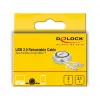 Ievelkamais kabelis DeLOCK USB 2.0 2-in-1 Type-A uz Micro-B un USB-C™