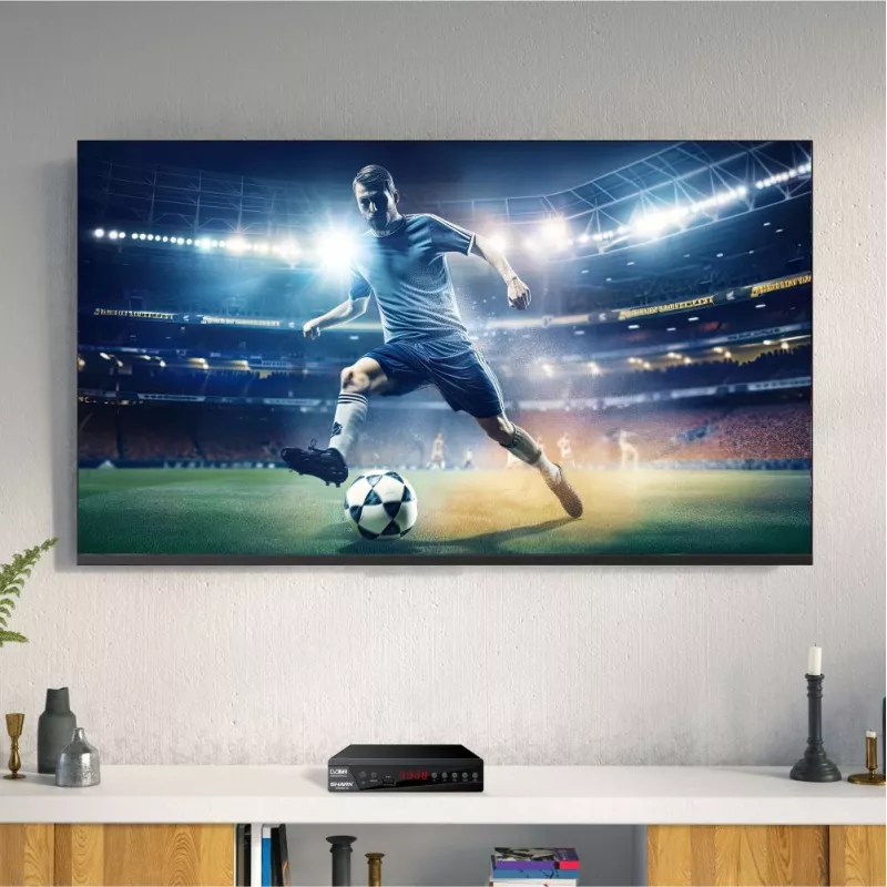 Digitālais TV uztvērējs MANTA DVBT005-SH ar DVB-T/T2 un HEVC atbalstu