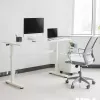 Manuāli regulējams galds Ergo Office, maks. 40 kg, maks. augstums 117 cm, ar virsmu darbam stāvus un sēdus, ER-401 W
