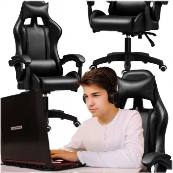 Extralink Gaming | Spēļu krēsls | biroja, grozāms, kausa, melns, G-524