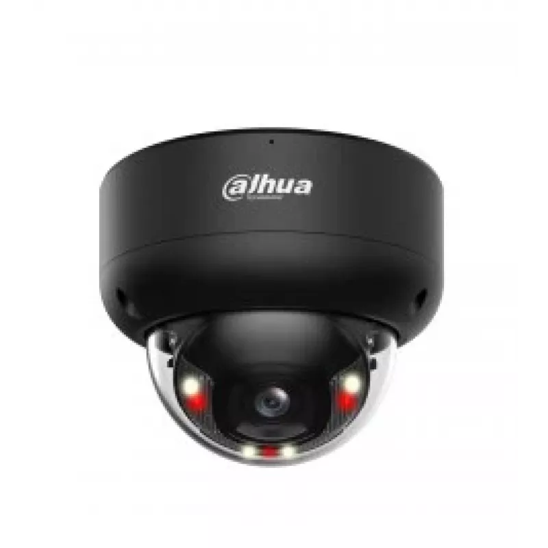 Dahua WizSense kupola IP videokamera IPC-HDBW3849E-AS-IL — 3840×2160, griestu montāža, vadu, melna