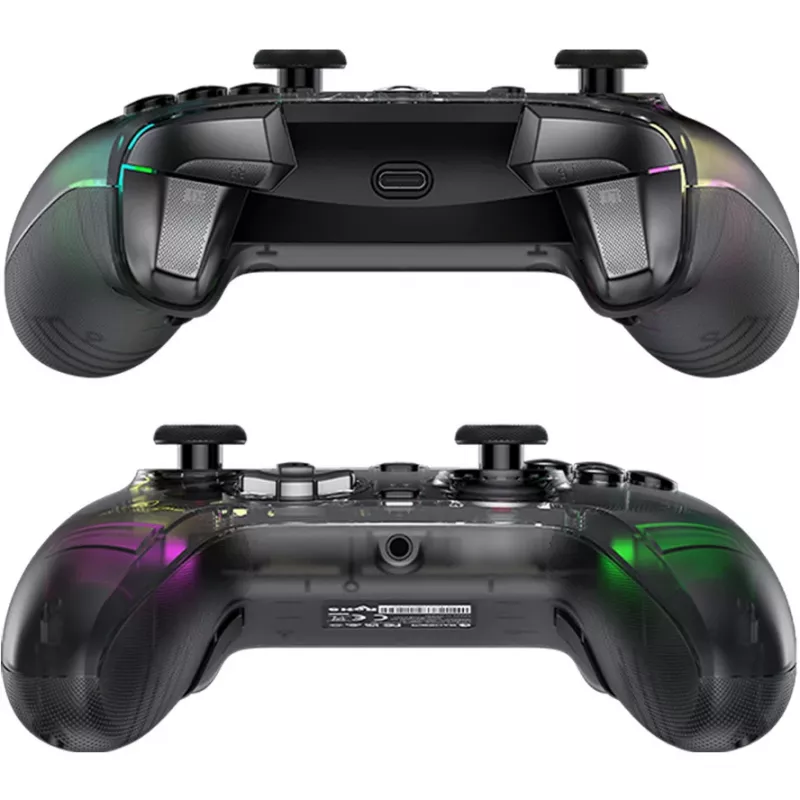 GameSir spēļu kontrolieris Kaleid melns caurspīdīgs, vadu USB Type-C, paredzēts Xbox One / Xbox Series X / Series S, 3 m kabelis