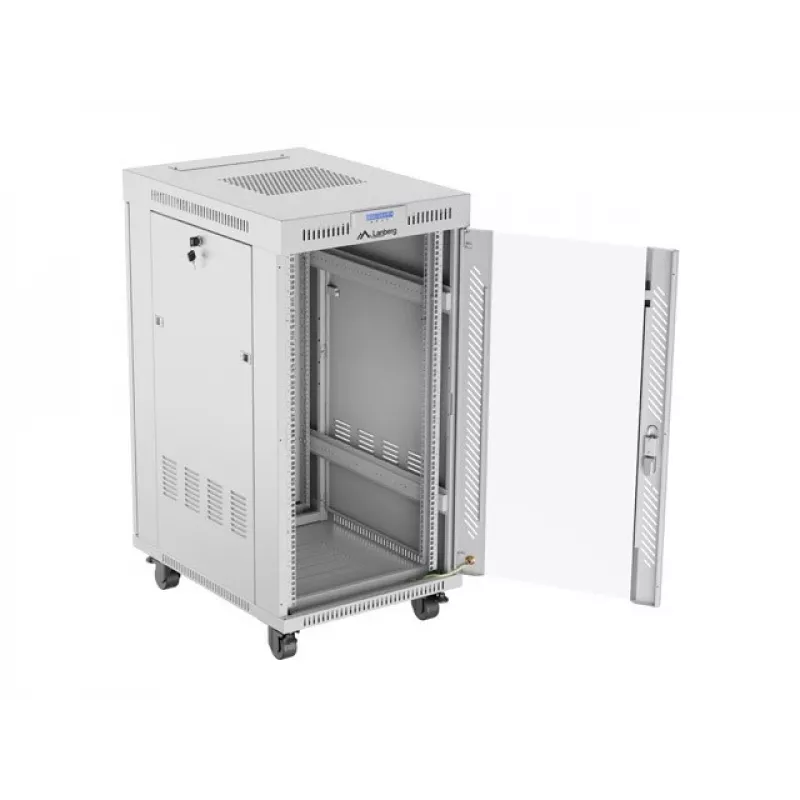 Rack cabinet LANBERG FF01-6822-12SL 22U freestanding rack, 1233×600×800 mm, IP20, 1200 kg