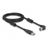 DeLOCK USB kabelis Type-A spraudnis savienotājs uz Type-B spraudnis savienotājs 90° pa kreisi leņķveida 2 m