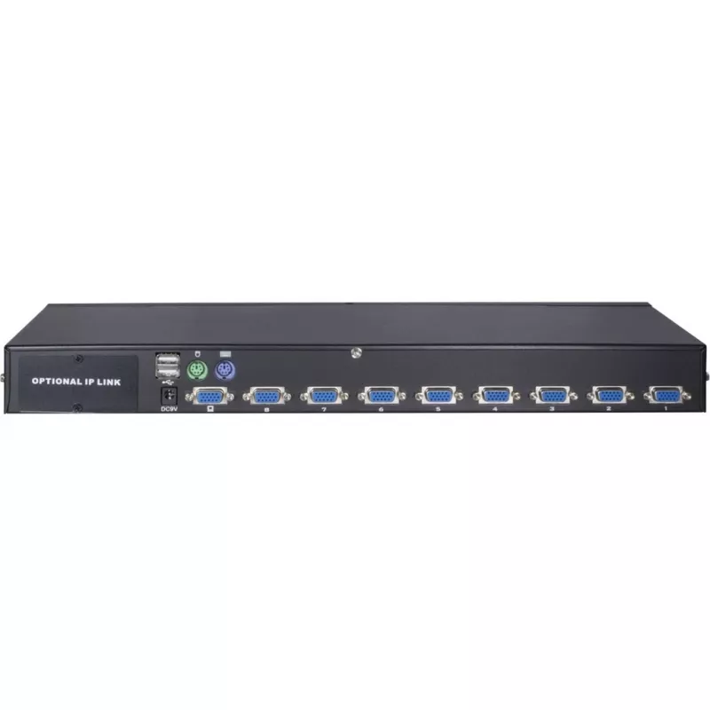 Inter-Tech KVM AS-9108DU montāža statnē melns tastatūras/video/peles (KVM) slēdzis (88887233)