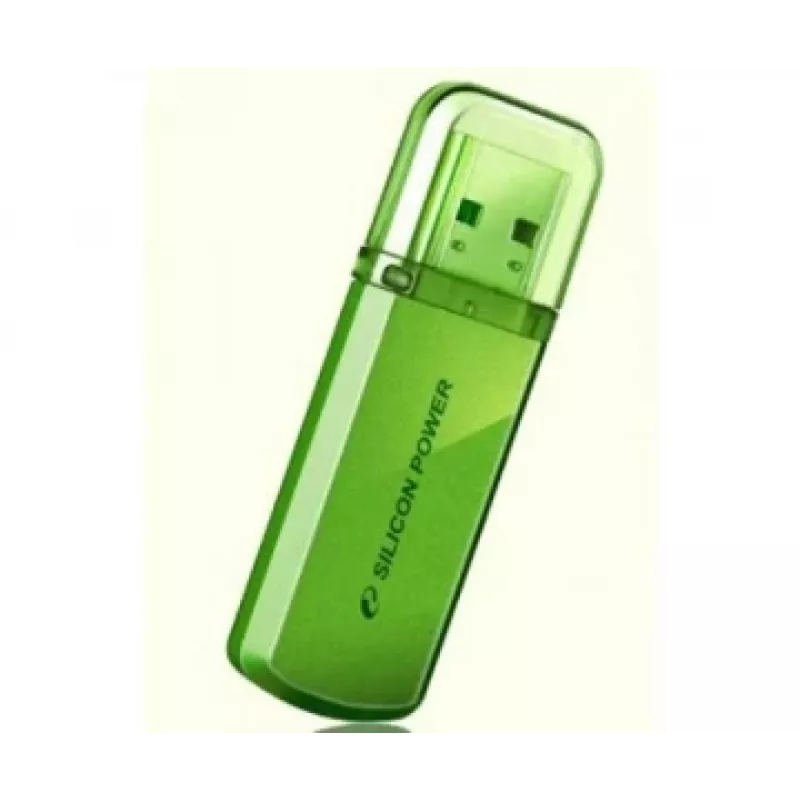 USB zibatmiņa Silicon Power Helios 101 — 8 GB, USB 2.0, Type-A, zaļa, vāciņa dizains