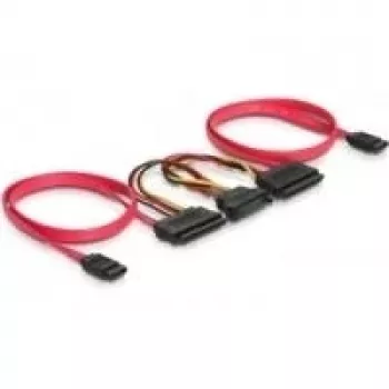SATA Viss-vienā kabelis DeLOCK 84356 0,5 m sarkans