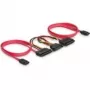 SATA Viss-vienā kabelis DeLOCK 84356 0,5 m sarkans