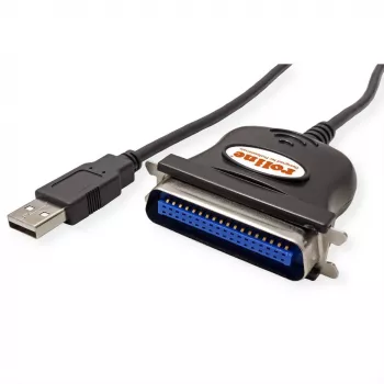 ROLINE 12.02.1092 Kabeļa adapteris IEEE 1284 USB-A Melns (12.02.1092)