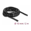 Delock Elastīga Spirālveida Caurule 2m x 10mm Melna