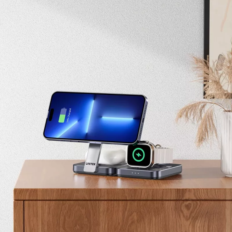 UNITEK P1300AGY01 bezvadu uzlādes uztvērējs mobilajām ierīcēm Austiņas, Mobilais tālrunis/viedtālrunis, Viedpulkstenis USB Type-C