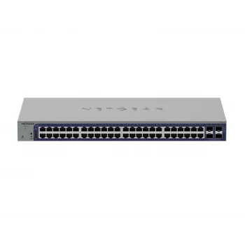 Pārvaldāms Gigabit Ethernet slēdzis Netgear GS752TX, 48x RJ-45 10/100/1000, 10G atbalsts, 1U statīvs, pelēks