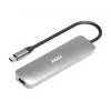 Saskarnes centrmezgls Port Designs 900162 USB Type-C — USB Type-C izeja, 3840x2160@60Hz, 20V/5A ieeja, 117×34×13 mm, sudraba