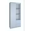 Biroja grāmatu skapis Top e Shop RS-80 BILY BIEL, balta skaidu plātne, 7 plaukti, 800×350×1800 mm