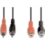 Audio kabelis e+p B 98/5 5m 2 x RCA Melns Sarkans