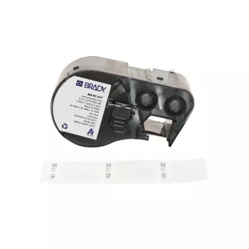 Brady Corporation M4-91-417 pašlaminējošs vinils Balts/Caurspīdīgs 25,40 x 12,70 38,10 mm (170957)